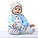 Price comparison product image littlegrasseu 22" Real Life Baby Dolls Newborn Boy Vinyl Silicone Full Body Real Touch Lifelike Reborn Toddler Xmas Gift