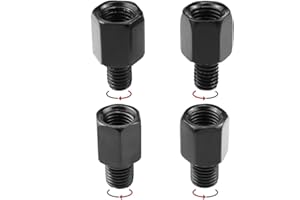 DXiongW 4 Pezzi Adattatore Specchietto Moto da M8 con M10 Filettatura Destra su a M10 Sinistra Destro per Ciclomotori