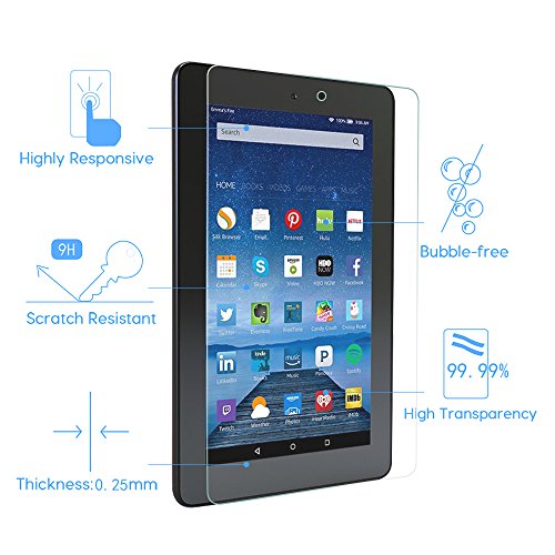 Fire HD 8 Schutzfolie Panzerglas Yica Displayschutzfolie folie f  r Fire HD 8 Tablet  5  Generation   Das neue 6  Generation 2016   9H H  rte   Anti-K