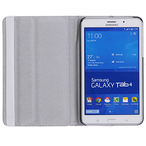 tinxi® Für Samsung Tab 4 7.0 Case, Kunstleder Tasche Cover für Samsung Tab 4 7.0 T230 7 zoll (17,78cm) Tablet Notebook Case Schutz Hülle Etui Cover Tasche mit Standfunktion rote Telefonzelle - 4