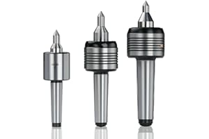 FACAIIO Strumenti di tornitura ad alta precisione per tornio Contropunta centrale rotante dal per vivo con elevata rigidità e resistenza all'usura per torni ad alta velocità e torni CNC (MT3)