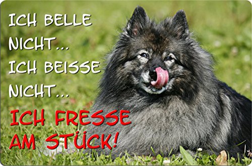 Preisvergleich Produktbild +++ WOLFSSPITZ - Metall WARNSCHILD Schild Hundeschild Sign - WFS 02 T11
