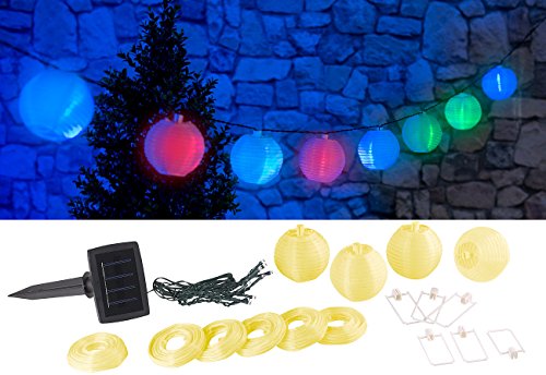 Lunartec Solar-LED-Lichterkette m. 10 Mini-Lampions, farbwechselnd, 1,8 m, IP44 - 2
