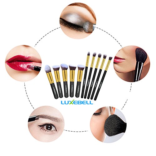 Luxebell® 10pcs Make-up Pinsel Set professionellen Kosmetik Set Satz Augenbrauen Schatten Cosmetic Foundation Concealer Bürsten - 5