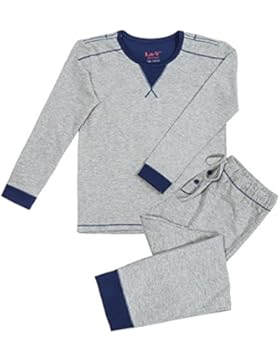 La-V Jungen Schlafanzug Marine lang