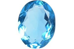 REAL-GEMS Anhänger Größe Schweizer Blauer Topas 69.60 Ct Transluzenter Topas Ovalschliff Schweizer Blauer Topas Edelstein