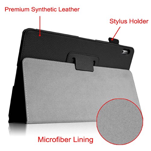 Fintie Lenovo A10-70 Folio Hülle Case Tasche Etui mit Auto Schlaf / Wach Funktion für Lenovo IdeaTab A10-70 25,7 cm (10,1 Zoll HD-IPS) Tablet – Schwarz - 4