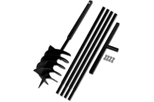 PURADAY Tarière avec poignée - Tube d'extension de 120 mm - 5 m - Pour acier inoxydable - Foret à main - Avec poignée unique