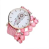 Damen Uhr, OverDose Luxusmode beiläufige Quarz elegante Stern Kristall Diamant Kristall Uhr (Rosa)