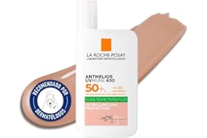 LA ROCHE-POSAY La Roche Posay - Protector Solar, SPF50+, Previene el Estrés Oxidativo, Resistente al Agua, Sudor y Arena, Fórmula con Mexoryl 400, Fluido Invisible, Anthelios UV-MUNE 400, 50 ml