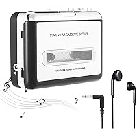 Magnétophone Portable et Cassette Audio, Walkman et convertisseur de Cassette Audio en fichiers MP3 numériques Via USB…