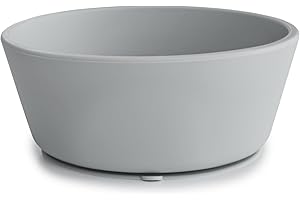 mushie | Ciotola per bambini con ventosa antiscivolo | Ciotola svezzamento | Senza BPA | Lavabile in lavastoviglie | Sicuri e di Alta Qualità | Per bambini, Ragazzi e Ragazze | Stone