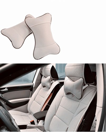 Katech 2 Piezas de Almohadillas de Cuello de Coche apoyabrazos Respirable Cuello Soporte de Almohada ergonómico Almohada de Cuello Cómodo Coche de Viaje Almohada