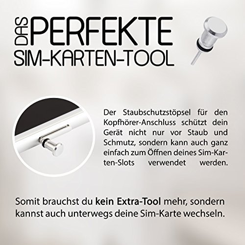 Staubschutz StÃ¶psel Smartphone by innoGadgets | Staubstecker, Schutz fÃ¼r Android Micro-USB Anschluss - Samsung Galaxy u.v.m. | Aluminium StaubstÃ¶psel [alle Farben] + GRATIS Silikon-Clip | Gold