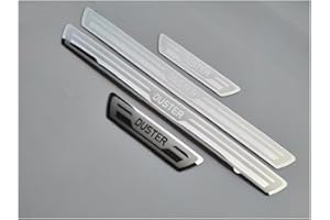 SANQIUTOU Protection Seuil de Porte Voiture pour Dacia Duster 2010-2021 2022 2023 2024 2025, Bande Décorative Anti-Usure de Seuil Matériau en Acier Inoxydable, 4Pcs