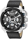 Diesel Herren Analog Quarz Uhr mit Leder Armband DZ7345