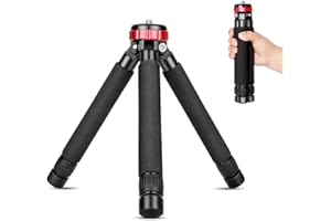 Koolehaoda Mini Trépied 33cm Hauteur avec vis 1/4 et 3/8 Alliage d'aluminium Trépied de Table pour Video Studio Smartphone Telephone DSLR Appareils Photo Reflex et Gimbal Stabilsateur