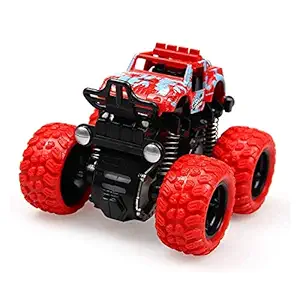 GrabSmart Inertia Toy Car, Monster Trucks for Kids Friction Powered Push and Go Car Big Tire 4WD Bigfoot Monster Truck Toy Gift for Kids Over 3 Years Old