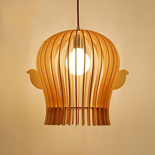 ZHDC® Wooden chandeliers, Nordic Simple restaurant Bar Creative personality New Chinese style Restaurant bedroom 30x35cm Strongly anti-oxidant