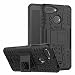 Produktbild LAGUI Hülle Geeignet für Xiaomi Redmi 6 / 6A, Stylisch Trend Schutzhülle mit Ständer, Rugged TPU/PC Dual Layer Hybrid Handyhülle, Schützt vor Stößen und Schlägen Outdoor Fall. Schwarz