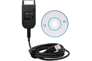 Xoeminor Herramienta de Diagnóstico Automotriz Hex-V2, Compatible con Sistemas Windows 7/XP/10 y Compatible con Volkswagen, Audi, Seat y Skoda