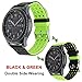 Produktbild TRUMiRR 22mm Silikon Kautschuk Uhrenarmband Doppelseitiges Tragegurt für Samsung Gear S3 Classic Frontier, Getriebe 2 R380 R381 R382, Moto 360 2 46mm, Asus ZenWatch 1 2 Herren, Pebble Time, LG Urbane