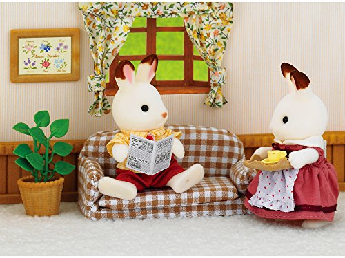 Imagen 2 de Sylvanian Families - Papá conejo chocolate con set de té (Epoch 2201)