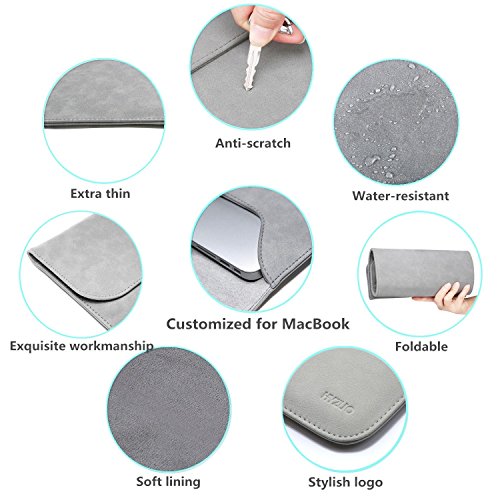 HYZUO Wildledern 13-13 3 Zoll Wasserdicht H  lle Notebook Tasche Laptoptasche f  r 13 3  Macbook Air Pro Retina 12 9 Zoll iPad Pro Hp Spectre x360 13 