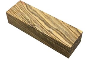XLIJI Selezione di legno da tornitura, per manici di coltelli, maniglie, progetti di lavorazione del legno,(127 mm x 30 mm x 20 mm, legno a righe tigrato)