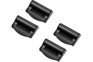 Msagkah Lot de 4 clips de ceinture de sécurité de voiture, 4 boucles de ceinture de sécurité durables, ajusteurs universels de ceinture de sécurité pour enfants et adultes, noir