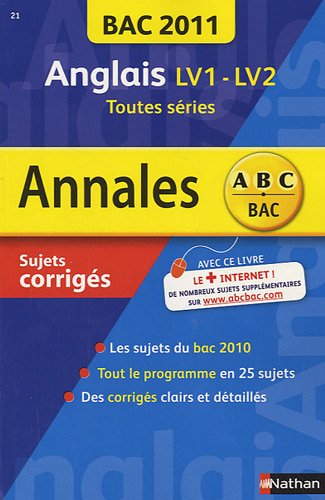Download Anglais LV1-LV2 toutes séries : Sujets corrigés