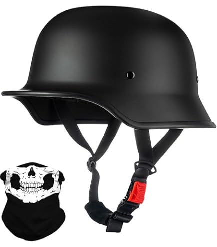CMX German Easy Rider Half Shell Helmet Brain Cap Black : Amazon