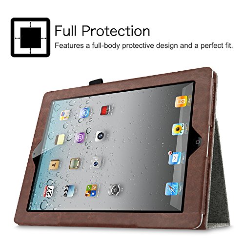Fintie iPad 2 / 3 / 4 Hülle Case – Folio Slim Fit Kunstleder Schutzhülle Cover Tasche Etui mit Auto Schlaf / Wach Funktion für Apple iPad 2 / iPad 3 / iPad 4, Denim grau - 4