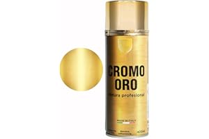 BESCH Pintura Spray 400ml para Metal/Madera/Plástico (Cromo Oro, 1 Bote)