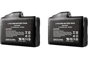 TOOLOFLIFE 2Pcs Rechargeable Lithium Polymer Battery, 2200mAh 7.4V Lithium Ion Batteries with Female Interface for Heated Gloves, Heated Sock - UL FCC Safety Certification