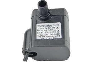 CHANCS Mini vattenpumpar DC-1020 mini vattenpump 3 W 5,5–12 V DC dränkbar vattenpump för solenergi