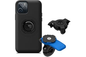 QUAD LOCK Soporte de Teléfono para Espejo de Moto con Amortiguador de Vibraciones y Funda mag para iPhone 12/12 Pro