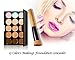 Finejo 15 Color Camouflage Concealer Make Up Cream Palette with Brush