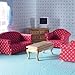 Produktbild Dolls House 5383 Wohnzimmer rotes Sofa, Sessel 6-teilig 1:12 Puppenhaus