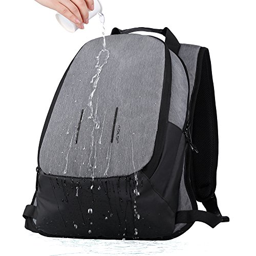 JSVER 15,6 Zoll Laptop Rucksack mit USB Port Anti Diebstahl Schulrucksack für MacBook Pro 15 oder andere Laptop/Notebook bis 15,6 Zoll, Spritzwasserfest - 6