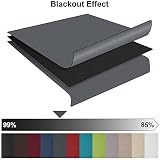 Beautissu® Blackout-Vorhang Amelie mit Schlaufen – 140×245 cm Anthrazit (Grau) – Verdunklungsgardine Schlaufenschal - 7