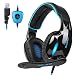 Produktbild SADES New Version SA902 Blue 7.1 Surround Sound Stereo Professionelle PC USB Gaming Headset Stirnband Kopfhörer mit Mikrophon, tiefe Bässe, Over-the-Ear-Lautstärkeregler LED-Leuchten für PC Gamers