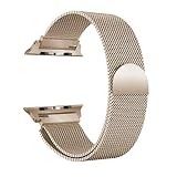 Happy Event Milanese Edelstahl-Uhrenarmband für Apple Watch Serie 4 44MM / 40MM (44mm, Khaki)