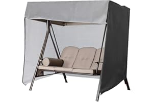 ISAKEN Funda para columpio de 3 plazas, Oxford, impermeable, para columpio, antipolvo, protección UV, funda para columpio de jardín, funda para muebles de jardín al aire libre
