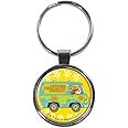 Ata-Boy Scooby Doo Mystery Machine 1.5" Fob Keychain for Keys, Backpack Pulls and More, Scooby-doo, One size