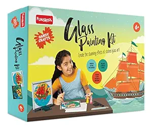 Funskool Glass Painting, Art And Craft Kit, Make Your Own Framed Glass Painting, 6 Years +, Multi Color, 25.5 x 36 x 6 Cm