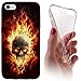Price comparison product image Sony Xperia Z5 Compact Soft Case Cover Backkover Tpu Soft Case for Sony Xperia Z5 Compact 1095 Totenkopf Skull Feuer Orange Schwarz