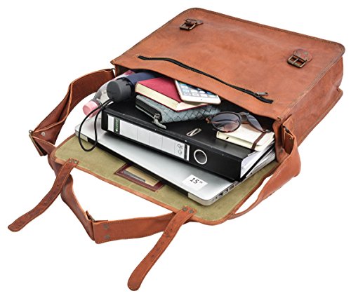 Gusti Leder nature  John 17  Umh  ngetasche Laptoptasche 17  Ledertasche Vintage Unitasche Messengerbag Lehrertasche Aktentasche Arbeitstasche Lederta