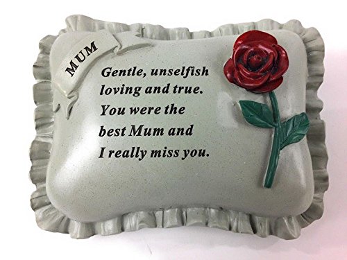 DFS Mum groß rot Rose Memorial Grabschmuck Kissen Tribute Tribute Plaque Krematorium gebracht