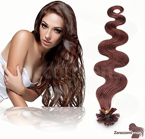 Remy Real Hair Strands 45 cm 1G Keratin U-Tip Bondings Hair Extensions 33 Chestnut – Hair weight